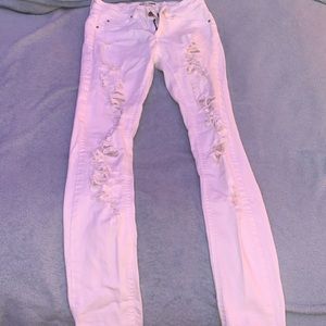 White ripped skinny jeans from ITALY
